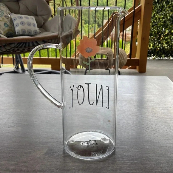 Rae Dunn | ‘ Enjoy ‘  Glass Pitcher - Picture 3 of 5